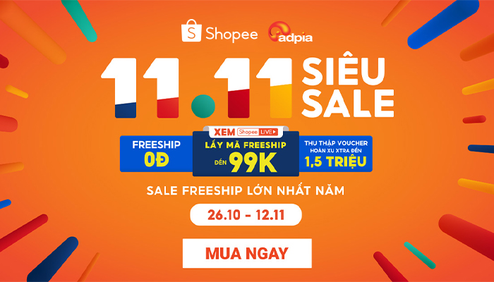 [SHOPEE] 11.11 siêu sale - Sale freeship lớn nhất